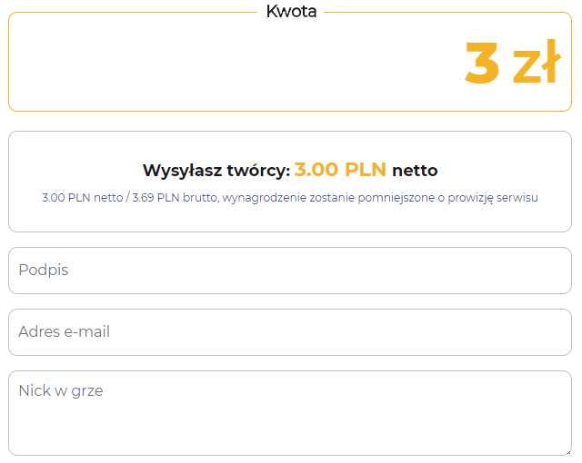 Wzór płatności